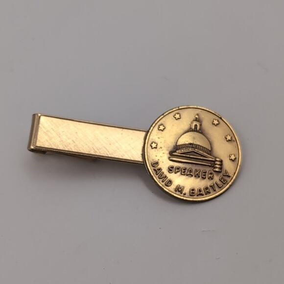 David M Bartley Tie Clip House Speaker Massachusetts MA Vintage Democrat - Picture 3 of 4